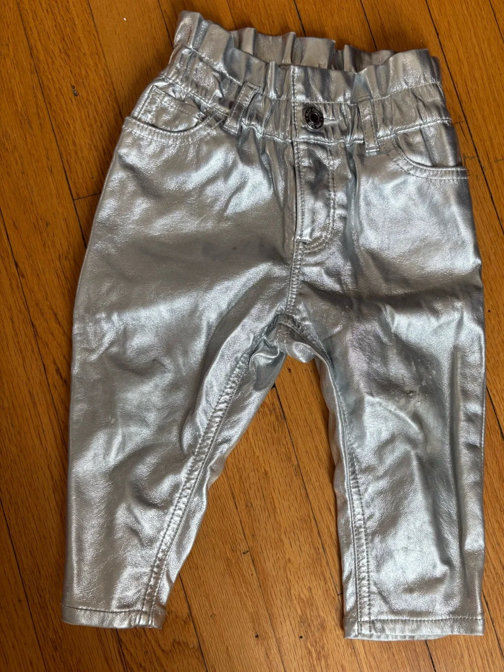 Women’s Metallic Silver Jeans - Shiny Silver Fashion Jeans